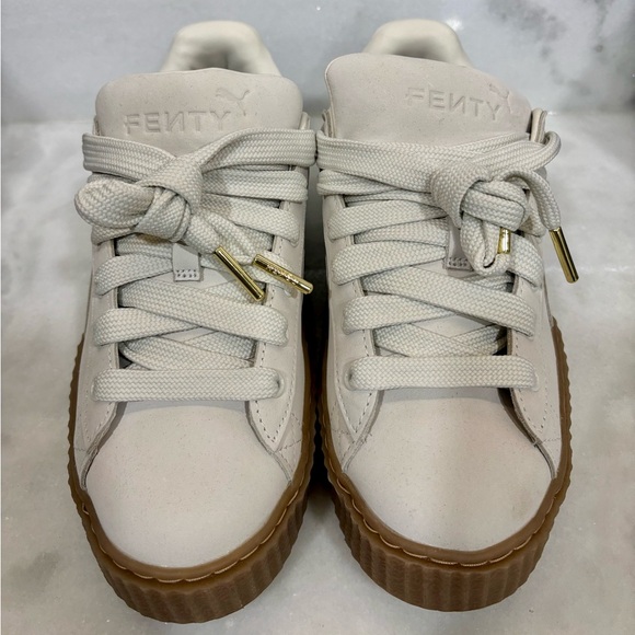 Puma Fenty Women's White and Tan Sneakers - Picture 1 of 4